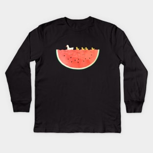 duckies and watermelon Kids Long Sleeve T-Shirt